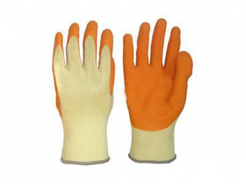 Latex-Handschuhe mit Polyesterfutter, teilbeschichtet, GSL3160O/G/B