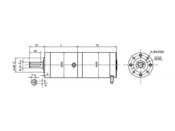 Permanenterregter DC-Getriebemotor, Planetengetriebemotor 45JX100K/45ZYN68