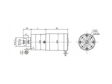 Permanenterregter DC-Getriebemotor, Planetengetriebemotor 56JX200K/60ZY75