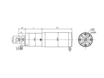 Permanenterregter DC-Getriebemotor, Planetengetriebemotor 56JX300K/63ZY125