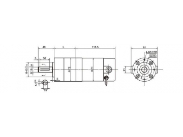 Permanenterregter DC-Getriebemotor, Planetengetriebemotor 72JX850K/71ZY110