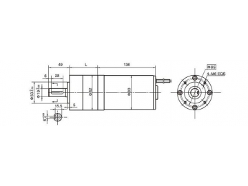 Permanenterregter DC-Getriebemotor, Planetengetriebemotor 80JX1200K/80ZY125