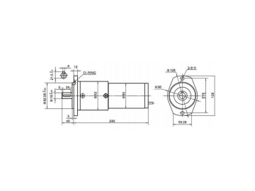 Permanenterregter DC-Getriebemotor, Planetengetriebemotor 92JX1500K/80ZY125