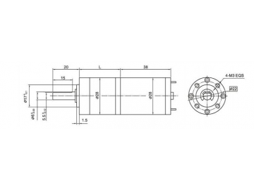 Permanenterregter DC-Getriebemotor, Planetengetriebemotor 28JXE5K/28ZY38