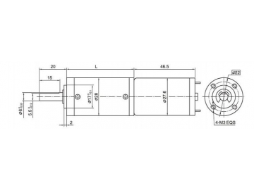 Permanenterregter DC-Getriebemotor, Planetengetriebemotor 28JXB30K/28ZY47