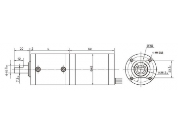 Bürstenloser Gleichstrommotor, Planetengetriebemotor 42JX150K/42ZWN60