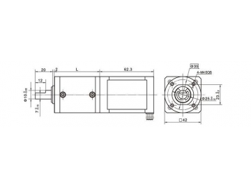 Bürstenloser Gleichstrommotor, Planetengetriebemotor 42JX150K/42BL60