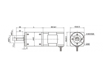 Bürstenloser Gleichstrommotor, Planetengetriebemotor 42JXGT200K/42BL60