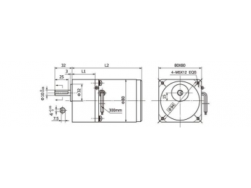 AC-Getriebemotor und Getriebe 80YS25B