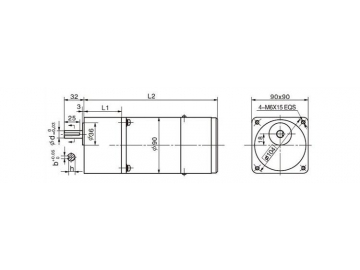 AC-Getriebemotor und Getriebe 60YN06-90YN90