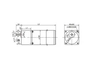 AC-Getriebemotor und Getriebe 60YN06-90YN90