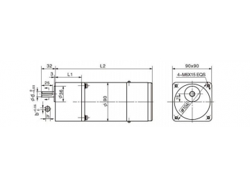 AC-Getriebemotor und Getriebe 60YN06-90YN90