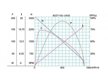 Permanenterregter DC-Getriebemotor 80JB100K/80ZY100