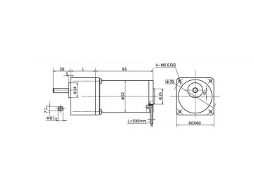 Permanenterregter DC-Getriebemotor 60JB50K/52ZY95