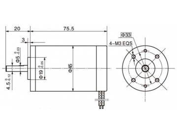 Permanenterregter Gleichstrommotor 45ZYN75