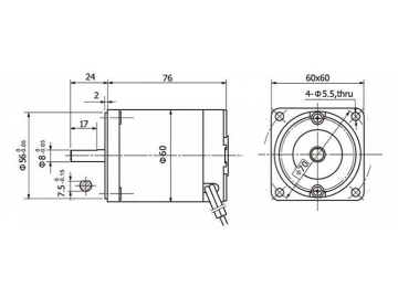 Permanenterregter Gleichstrommotor 60ZY75