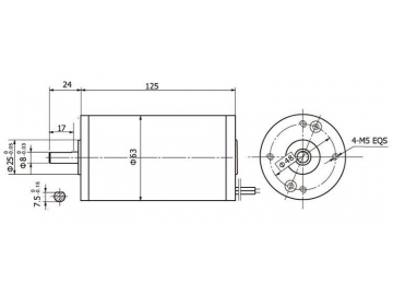 Permanenterregter DC-Motor 63ZY125