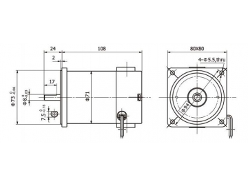 Permanenterregter DC-Motor 71ZY110