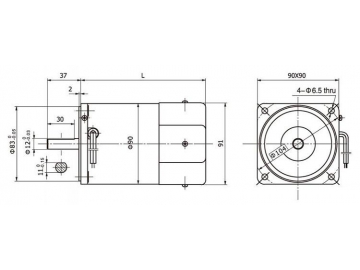 60W-90W Einphasen-AC-Motor