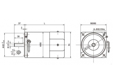 60W-90W Dreiphasen-AC-Motor