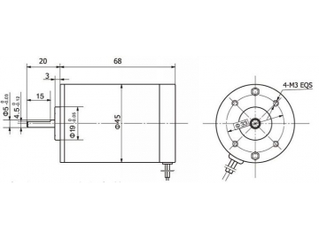 Permanenterregter Gleichstrommotor 45ZYN68