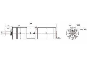 Permanenterregter DC-Getriebemotor für Golf Trolley