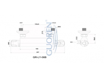 GR-LY-06B Chrom Thermostat Duschenmischer