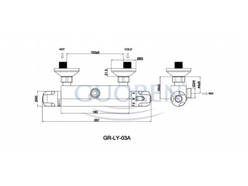 GR-LY-03A Chrom Thermostat Duschenmischer