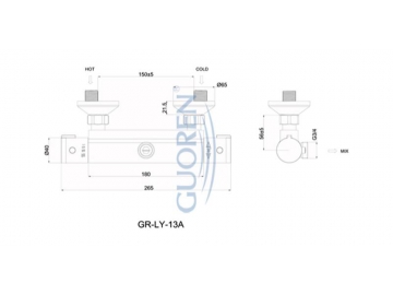 LY13 Chrom Thermostat Duschenmischer