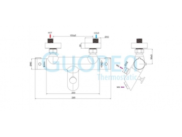 YG04 Manuelle thermostatische Badewannenarmatur