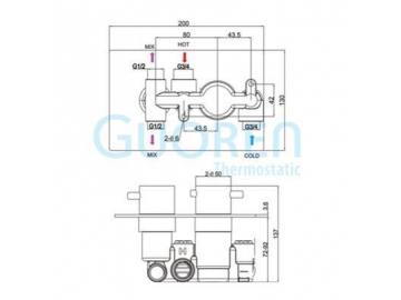 AZ21A2 Verborgene Thermostatarmatur