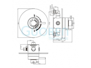 Thermostat Duscharmatur mit Dualsteuerung