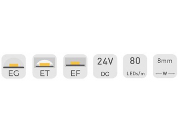 24V 8mm LED-Streifen zur Deckenbeleuchtung, D880