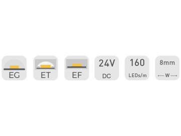 24V 8mm LED-Flexstrips für den Innenbereich, D8160
