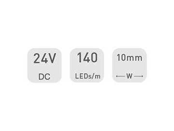 D8140SWW 24V 10mm Dimmbare Farbwechsel-LED-Strips