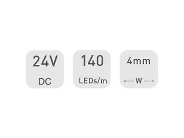 D6140SWW 24V 4mm Dimmbare Farbwechsel-LED-Strips