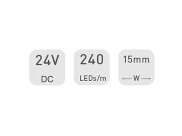 24V 15mm LED-Lichtbänder für Schrankbeleuchtun, D4240