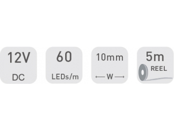 D760 12V 10mm  LED-Flexstreifen