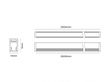 LED-Profil für Vitrinenbeleuchtung, LS0812