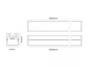 LED-Profil für LED-Vitrinenbeleuchtung, LS1911K(B)