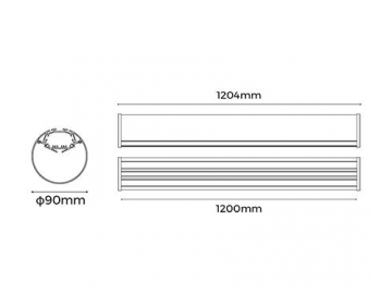 Rohrförmiger LED Leuchtkörper, LT90