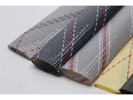 Gewebeschrumpfschlauch/ Geflechtschlauch (Flachgarn)