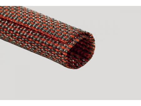 Schrumpfschlauch aus verzinntem Kupfergewebe (orangefarben)