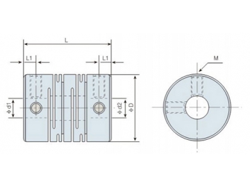 LK7-1 Beam Kupplung - Stellschraubenausführung