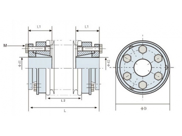 LK14 Metallbalgkupplung mit Innenkonus