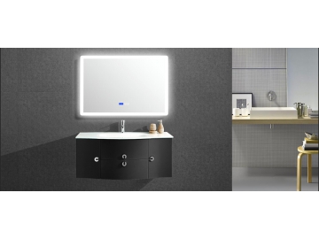Waschtisch-Set mit LED-Badspiegel und Unterschrank, IL1905B