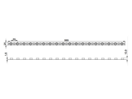 DXD438E LED Streifen/Leiste, seitlich abstrahlend