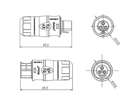 BC01 Rundsteckverbinder (3 polig)