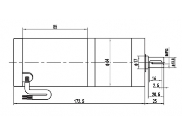 120W (3200±8% RPM) Lenkmotor, Bürstenmotor, PMDC Motor ZD063AX