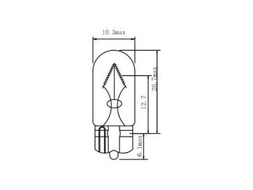 T10 (W3W/W5W/WY5W) Glassockellampe Autozubehör, Glühlampe, KFZ Leuchte, Autolicht